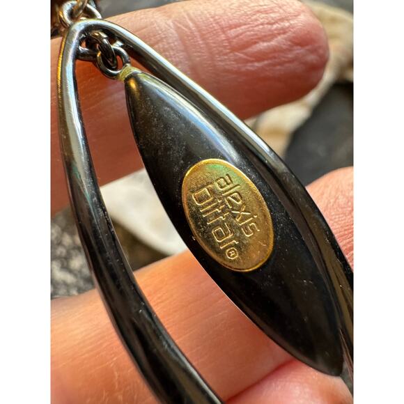 Alexis Bittar Lucite framed drop Earrings clip ons - Picture 4 of 5